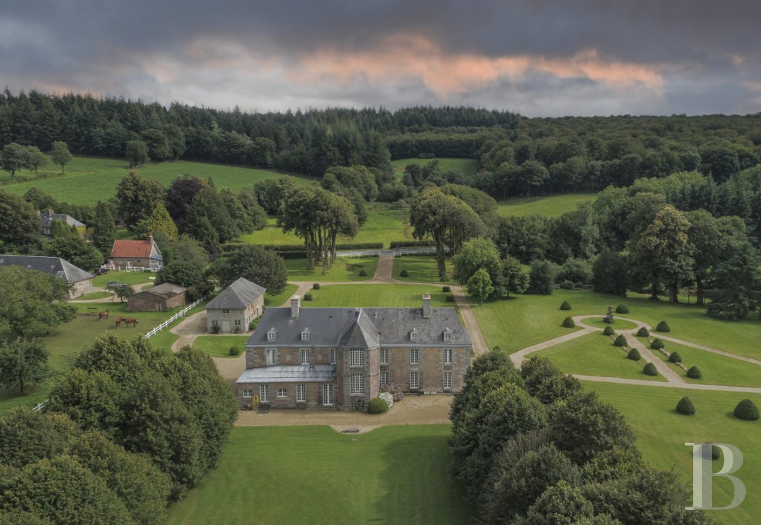 Castles / chateaux for sale - lower-normandy - On the border of the Manche and Calvados departments; an 18th century castle and its outbuildings surrounded by almost 20 hectares of land 