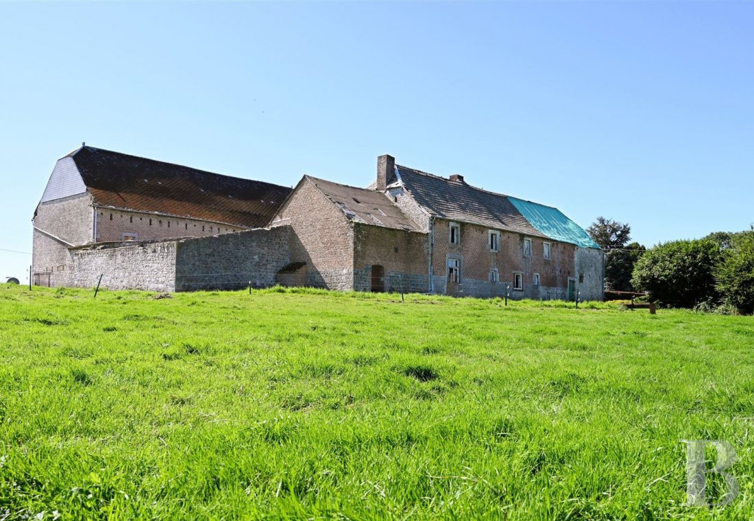 A character farm and its outbuildings, awaiting renovation,<br/>in the natural region of Condroz