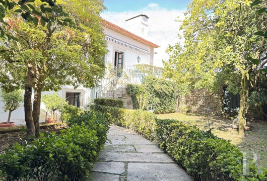 In the fortress of Valença, facing the Minho River, a 19th-century neoclassical palace, its gardens and historic ...