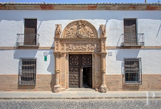 In Almagro, a 16th-century Renaissance palace with an arcaded courtyard and carved coats of arms.