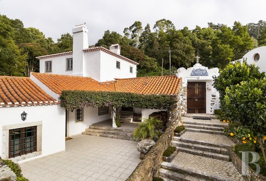 In the Sintra-Cascais Natural Park, 1 km from Cabo da Roca, a quinta and its suites covering 2,500 m²