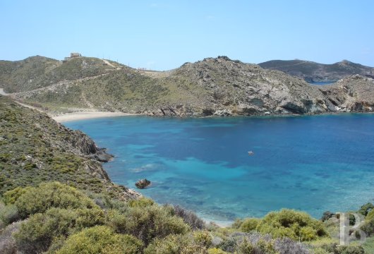 On the west coast of Andros, a 9-hectare estate with a private beach